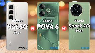 Infinix Hot 50 Pro Plus vs Tecno Pova 6 vs Tecno Spark 20 Pro Plus