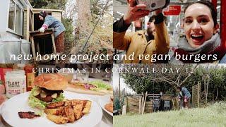 A new home project & homemade vegan burgers  vlogmas day 12