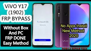 ViVO Y17 FRP Bypass / Vivo (1902) Google Account Unlock / Easy Method /No Apps Install /NO Box NO PC