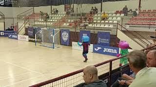 Levante FS - UMA Antequera. LNFS 2023. Fútbol Sala. Blau y Grana, mascotas del Levante UD.