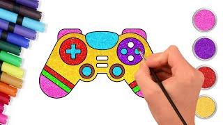 How to Draw a Video Game Controller  | Easy Drawing and Coloring for Kids | HooplaKidz How To