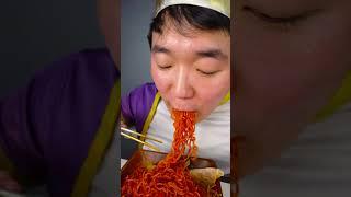 ASMR MUKBANG| Fire Spicy Mushrooms, Hamburger, fried chicken Fire Noodles funny eating #shorts