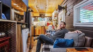 Debt Free Tiny House Living on His Own Land