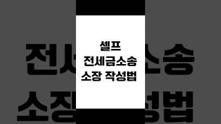 셀프 전세금소송 소장 작성법 #보증금반환 #전세금반환소송 #전세보증금 #전세금반환 #임대차분쟁 #임대차변호사 #사이다임대차 #법률사무소새김 #상가임대차전문변호사 #부동산변호사