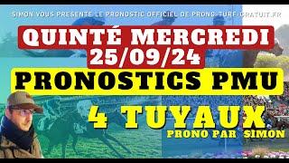 Pronostic Quinté du Mercredi 25/09/2024 : Pronostics PMU, 4 Tuyaux, Bases Solides et Tocard du jour