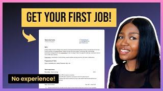 How To Write a Resume For Beginners | UX Design | Template included