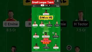 Zim vs Ire dream11 prediction|Zim vs Ire dream11 prediction today match|zim vs ire dream11