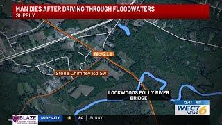 80-year-old killed after attempting to drive on flooded Brunswick Co. road