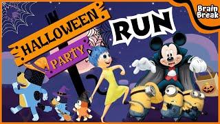 Halloween Chase Party | Brain Break | Brain Breaks for kids| Kids exercise | Bluey Run | Chase