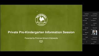 2024-2025 Private Pre-K Information Session for Primrose School of Alpharetta