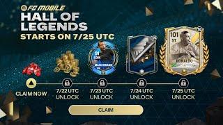 WOW!! NEW EVENT HALL OF LEGEND FC MOBILE 24 | 101 OVR RONALDO ICON & FREE GIFT PACK FC MOBILE!