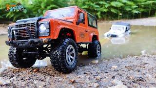 Defender D90 Saves Jeep Wrangler From Sticky Mud | Cars Trucks 4 Fun