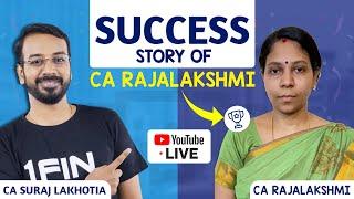 From B.Tech to CA in First Attempt | Success Story of CA Rajalakshmi | Live |