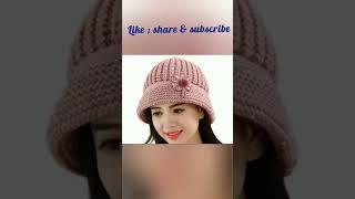 Women woolen cap #wintercap #Hatforwomen #viral #farcap #latestcollection #shorts #youtubeshorts