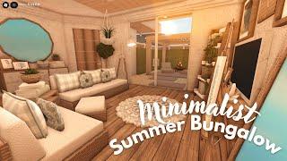 aesthetic minimalist summer bungalow  bloxburg part 2 build tutorial & full tour!