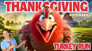 Kids Giant Turkey Exercise & Run Brain Break | PE Game & Movement Activity | Indoor Fitness Workout