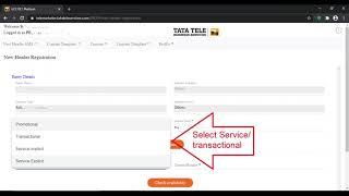 Tata DLT Add Sender id / Header registration by Rapidsms