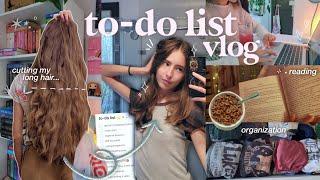 complete my TO-DO list with me! ⭐️ cutting my long hair, bookstore, productive, cleaning, & more