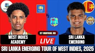  West Indies Academy vs Sri Lanka Emerging | Sri Lanka Emerging tour of West Indies Live