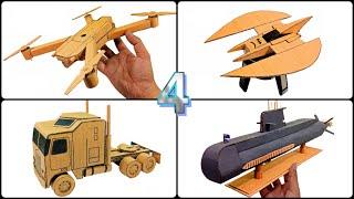 TOP 4 AMAZING DIY Cardboard Craft Ideas Drone - Truck - Batman - Submarine Compilation