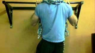 200 lbs body weight, 47 lbs of chains x 5