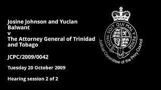 Josine Johnson and Yuclan Balwant v The Attorney General of Trinidad and Tobago