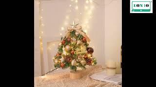 238 HCI 45cm帶燈 金色裝飾聖誕樹套裝 家居佈置 氣氛/45cm with lights golden decorative Christmas tree set home