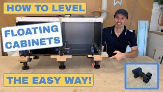 How To Level Floating Cabinets | DIY Cabinet Levelers | How To Level Floating Cabinets - Easy Way!