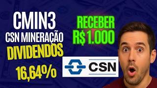 CMIN3 DIVIDENDOS 16,64%! Como Investir Descubra Vale a Pena?