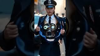 경찰서의 휴머노이드 로봇 소녀#로봇#AI로봇 #shorts