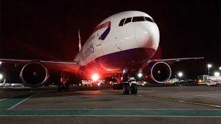 Pre Sunrise British Airways Boeing 777 Arrival