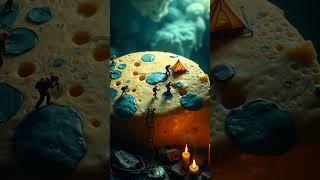 Mini World Mysteries people hiking on Cheeses #miniworld #tinyhouse #tinypeople #mysterie #tinyworld