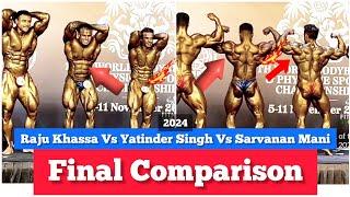 Yatinder Singh & Nitin Chandila LOST Vs Sarvana MANI Won | WBPF World Bodybuilding Championship 2024