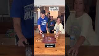 Boys vs. girls!! Bottle Flip Tic Tac Toe!! WATCH UNTIL THE END!!