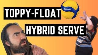 How to Hybrid Serve: Topspin to Float #volleyball