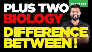 Plus Two Biology - Difference Between | Xylem Plus Two