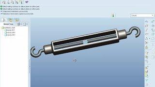 Pro e ( Pro Engineer) Turnbuckle Assembly Tutorial