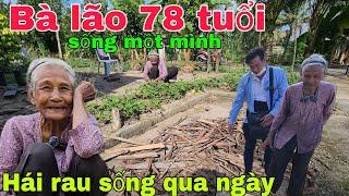 Bà lão 78 tuổi sống một mình hái rau sống qua ngày