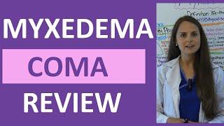 Myxedema Coma Nursing Pathophysiology NCLEX Hypothyroidism