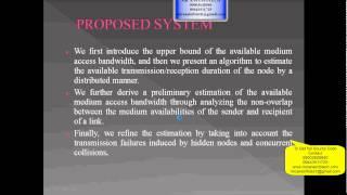 Estimating the Available Medium Access Bandwidth of IEEE 802.11 Ad hoc Networks