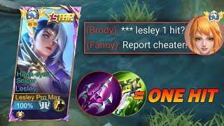 LESLEY NEW ONE HIT BUILD 2025 IS HARE!!  (100% BROKEN!) - MLBB