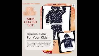 Kids Winter Wear Navy Blue Co-ord Set-Nauticon Wearables