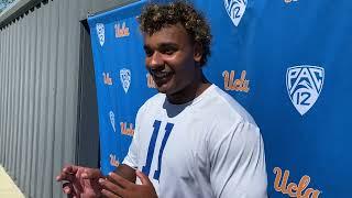 Edge rusher Gabriel Murphy after UCLA practice 10/3