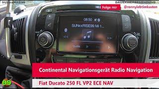 Datt Original Fiat Ducato Peugeot Boxer 250 Navi Radio FL VP2 ECE NAV CONTINENTAL Wohnmobil #226