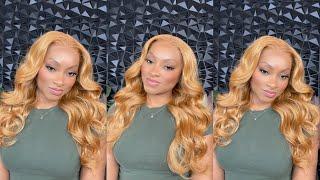 Outre Airtied 13x6 HD Lace Frontal Wig - HHB Natural Body Wave 22 - Natural Honey