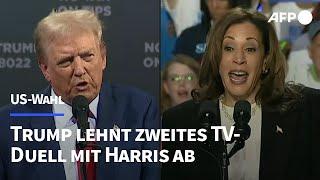 Trump lehnt zweites TV-Duell mit Harris ab | AFP