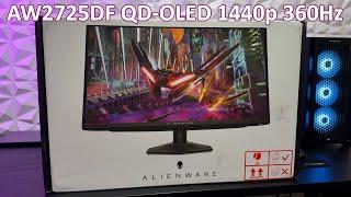 Alienware AW2725DF QD-OLED 360Hz Gaming Monitor - Unboxing & First Impressions!!