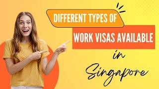 Different Types of Work Visas Available in Singapore @oasisvisas