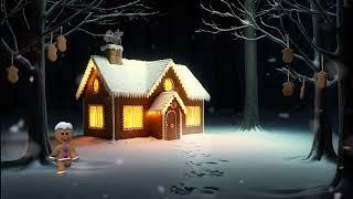 1 Hour Gingerbread House on Christmas Blizzard Sound in 432hz