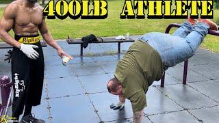 420lb Calisthenic Athlete Shocks Everyone In The Park With His Fitness Level | RipRight